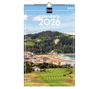 Finocam - Calendario de pared 2026 25x40 cm Mes Vista Enero - Diciembre 2026 + Sep.- Dic. 2025 (4 meses) reducidos | Calendario 2026 | Imágenes Pueblos con encanto - Español