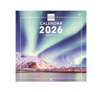 Finocam - Calendario de pared 2026 30x30 cm Mes Vista Enero - Diciembre 2026 + Sep.- Dic. 2025 (4 meses) reducidos | Calendario 2026 | Imágenes Nature - Internacional
