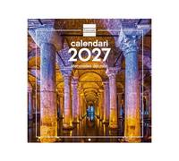 Finocam Calendario de Pared 30x30 para Escribir 2027 | Imágenes Maravillas del mundo · Idioma: Catalán - Calendario mensual - Planificación y Organización