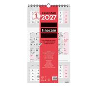 Finocam Calendario de Pared Escribir 2027 | Neutro · Idioma: Catalán | Calendario mensual. Planificación y Organización. Ideal para la oficina y para el hogar