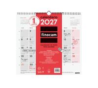 Finocam Calendario de Pared Escribir 2027 | Neutro · Idioma: Español | Calendario mensual. Planificación y Organización. Ideal para la oficina y para el hogar
