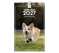 Finocam Calendario de Pared Espiral para Escribir 2027 | Imágenes Cachorros · Idioma: Catalán - Calendario mensual - Planificación y Organización