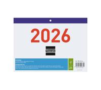 Finocam - Calendario de Pared Números Grandes 2026 Mes Vista Enero - Diciembre (12 meses) | Calendario 2026 | Planificador mensual | Faldilla 2026 - Español