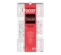 Finocam Calendario de Pared para Escribir 2027 | Neutro · Idioma: Español - Calendario mensual - Planificación y Organización