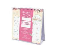 Finocam - Calendario de sobremesa 2026 Mes Vista Enero - Diciembre (12 meses) | Calendario 2026 | Planificador mensual Trendy Design Catalán