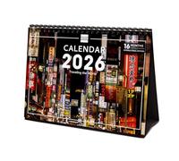 Finocam - Calendario de sobremesa 2026 Mes Vista Enero - Diciembre 2026 + Sep.- Dic. 2025 (4 meses) reducidos | Calendario 2026 | Imágenes Traveling - Internacional