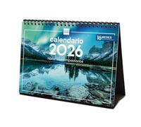 Finocam - Calendario de sobremesa 2026 Mes Vista Enero - Diciembre 2026 + Sep.- Dic. 2025 (4 meses) reducidos | Calendario 2026 | Imágenes Naturaleza - Español