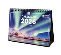 Finocam - Calendario de sobremesa 2026 Mes Vista Enero - Diciembre 2026 + Sep.- Dic. 2025 (4 meses) reducidos | Calendario 2026 | Imágenes Nature - Internacional