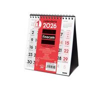 Finocam - Calendario de Sobremesa Números Grandes 2026 Mes Vista Enero - Diciembre (12 meses) | Calendario 2026 | Planificador mensual Neutro - Español