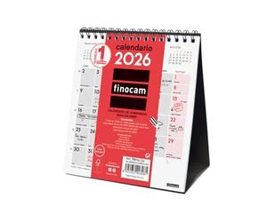 Finocam - Calendario de sobremesa para escribir 2026 Mes Vista Enero - Diciembre (12 meses) | Calendario 2026 para anotar | Planificador mensual Neutro - Español