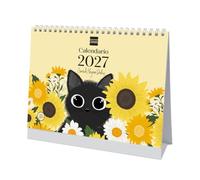 Finocam Calendario de Sobremesa para Escribir 2027 | Art Sarah Meyer-Delius · Idioma: Español - Calendario mensual - Planificación y Organización