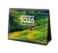 Finocam - Calendario Imágenes de Sobremesa para Escribir 2025 Mes Vista Enero 2025 - Diciembre 2025 (12 meses) Naturaleza Español