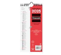 Finocam - Calendario neutro de pared para escribir 2025, diseño mensual de enero de 2025 - diciembre de 2025 (12 meses) italiano