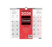 Finocam - Calendario, Neutro, para pared, para Notas, de Enero de 2024 a Diciembre de 2024 (12 meses), Francés