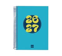 Finocam Cool Agenda Curso 2026 2027 | 1 Día Página · Septiembre 2026 - Junio 2027 (curso lectivo) + Julio y Agosto resumidos | Azul · Idioma: Español - Agenda escolar - Agenda diaria