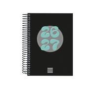 Finocam Cool Agenda Curso 2026 2027 | 1 Día Página · Septiembre 2026 - Junio 2027 (curso lectivo) + Julio y Agosto resumidos | Negro · Idioma: Español - Agenda escolar - Agenda diaria