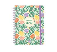 Finocam Cosmo Cart Agenda Curso 2026 2027 | Semana Vista Horizontal · Septiembre 2026 - Agosto 2027 (12 meses) | Garden · Idioma: Español - Agenda académica - Agenda semanal