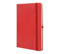Finocam - Cuaderno Class Tapa Dura Liso Rojo | Cuaderno 13x21cm de Hojas Microperforadas | Bolsillo y Portabolígrafo | 96 Hojas,con 2 Cintas Punto