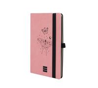Finocam - Cuaderno Design Tapa Blanda Liso Butterfly | Cuaderno de Bolsillo - A6 de Hojas Microperforadas | Bolsillo y Portabolígrafo | 72 Hojas,con Adhesivos