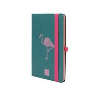 Finocam - Cuaderno Design Tapa Blanda Liso Flamingo | Cuaderno de Bolsillo - A6 de Hojas Microperforadas | Bolsillo y Portabolígrafo | 72 Hojas,Adhesivos y Plantilla