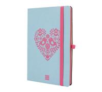 Finocam - Cuaderno Design Tapa Blanda Liso Love | Cuaderno A5 de Hojas Microperforadas | Bolsillo y Portabolígrafo | 72 Hojas,Adhesivos y Plantilla