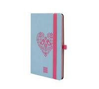 Finocam - Cuaderno Design Tapa Blanda Liso Love | Cuaderno de Bolsillo - A6 de Hojas Microperforadas | Bolsillo y Portabolígrafo | 72 Hojas,Adhesivos y Plantilla