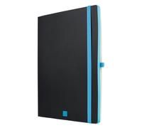 Finocam - Cuaderno Modern Tapa Blanda Liso Negro | Cuaderno Grande A4 de Hojas Microperforadas | Bolsillo y Portabolígrafo | 72 Hojas,Adhesivos y Plantilla