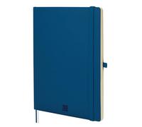 Finocam - Cuaderno Nexo Tapa Blanda Liso Azul Marino | Cuaderno Grande de Hojas Microperforadas | Bolsillo y Portabolígrafo | 72 Hojas,Ideal para Escribir y Dibujar