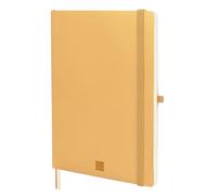 Finocam - Cuaderno Nexo Tapa Blanda Liso Camel | Cuaderno Grande de Hojas Microperforadas | Bolsillo y Portabolígrafo | 72 Hojas,Ideal para Escribir y Dibujar