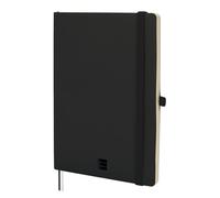 Finocam - Cuaderno Nexo Tapa Blanda Liso Negro | Cuaderno A5 de Hojas Microperforadas | Bolsillo y Portabolígrafo | 72 Hojas,Ideal para Escribir y Dibujar