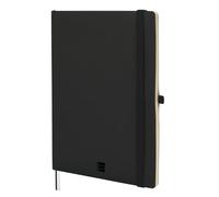 Finocam - Cuaderno Nexo Tapa Blanda Liso Negro | Cuaderno Grande de Hojas Microperforadas | Bolsillo y Portabolígrafo | 72 Hojas,Ideal para Escribir y Dibujar