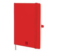 Finocam - Cuaderno Nexo Tapa Blanda Liso Rojo | Cuaderno A5 de Hojas Microperforadas | Bolsillo y Portabolígrafo | 72 Hojas,Ideal para Escribir y Dibujar