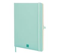 Finocam - Cuaderno Nexo Tapa Blanda Liso Turquesa | Cuaderno Grande de Hojas Microperforadas | Bolsillo y Portabolígrafo | 72 Hojas,Ideal para Escribir y Dibujar