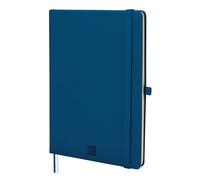 Finocam - Cuaderno Nexo Tapa Dura Liso Azul Marino | Cuaderno A5 de Hojas Microperforadas | Bolsillo y Portabolígrafo | 72 Hojas,Ideal para Escribir y Dibujar
