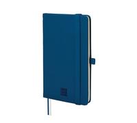 Finocam - Cuaderno Nexo Tapa Dura Liso Azul Marino | Cuaderno Pequeño de Hojas Microperforadas | Bolsillo y Portabolígrafo | 72 Hojas,Ideal para Escribir y Dibujar