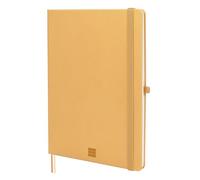 Finocam - Cuaderno Nexo Tapa Dura Liso Camel | Cuaderno Grande de Hojas Microperforadas | Bolsillo y Portabolígrafo | 72 Hojas,Ideal para Escribir y Dibujar