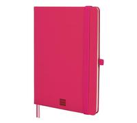 Finocam - Cuaderno Nexo Tapa Dura Liso Fucsia | Cuaderno A5 de Hojas Microperforadas | Bolsillo y Portabolígrafo | 72 Hojas,Ideal para Escribir y Dibujar