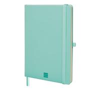 Finocam - Cuaderno Nexo Tapa Dura Liso Turquesa | Cuaderno A5 de Hojas Microperforadas | Bolsillo y Portabolígrafo | 72 Hojas,Ideal para Escribir y Dibujar