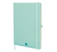 Finocam - Cuaderno Nexo Tapa Dura Liso Turquesa | Cuaderno Grande de Hojas Microperforadas | Bolsillo y Portabolígrafo | 72 Hojas,Ideal para Escribir y Dibujar