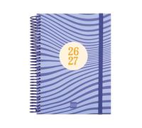 Finocam Diva Agenda Curso 2026 2027 | 1 Día Página · Septiembre 2026 - Junio 2027 (curso lectivo) + Julio y Agosto resumidos | Olas · Idioma: Catalán - Agenda escolar - Agenda diaria