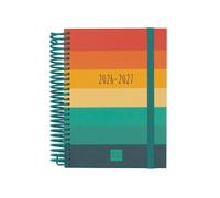 Finocam Diva Agenda Curso 2026 2027 | 1 Día Página · Septiembre 2026 - Junio 2027 (curso lectivo) + Julio y Agosto resumidos | Colors · Idioma: Español - Agenda escolar - Agenda diaria