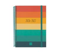 Finocam Diva Agenda Curso 2026 2027 | Semana Vista Horizontal · Septiembre 2026 - Junio 2027 (curso lectivo) + Julio y Agosto resumidos | Colors · Idioma: Español - Agenda escolar - Agenda semanal