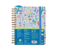 Finocam Docente Magistral Design Agenda Curso 2026 2027 | Semana Vista Horizontal · Septiembre 2026 - Agosto 2027 (12 meses) | Flowers · Idioma: Español - Agenda académica - Agenda semanal