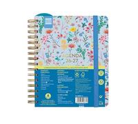 Finocam Docente Magistral Design Agenda Curso 2026 2027 | Semana Vista Horizontal · Septiembre 2026 - Agosto 2027 (12 meses) | Flowers · Idioma: Catalán - Agenda académica - Agenda semanal