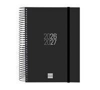 Finocam Espir Agenda Curso 2026 2027 | 1 Día Página · Septiembre 2026 - Agosto 2027 (12 meses) | Negro · Idioma: Español - Agenda académica - Agenda diaria