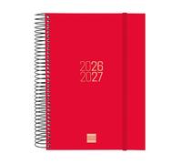 Finocam Espir Agenda Curso 2026 2027 | 1 Día Página · Septiembre 2026 - Agosto 2027 (12 meses) | Rojo · Idioma: Catalán - Agenda académica - Agenda diaria