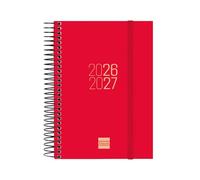 Finocam Espir Agenda Curso 2026 2027 | 1 Día Página · Septiembre 2026 - Agosto 2027 (12 meses) | Rojo · Idioma: Español - Agenda académica - Agenda diaria