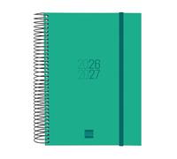 Finocam Espir Agenda Curso 2026 2027 | 1 Día Página · Septiembre 2026 - Agosto 2027 (12 meses) | Verde · Idioma: Español - Agenda académica - Agenda diaria