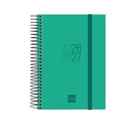 Finocam Espir Agenda Curso 2026 2027 | 1 Día Página · Septiembre 2026 - Agosto 2027 (12 meses) | Verde · Idioma: Catalán - Agenda académica - Agenda diaria