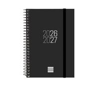 Finocam Espir Agenda Curso 2026 2027 | Semana Vista Horizontal · Septiembre 2026 - Agosto 2027 (12 meses) | Negro · Idioma: Catalán - Agenda académica - Agenda semanal
